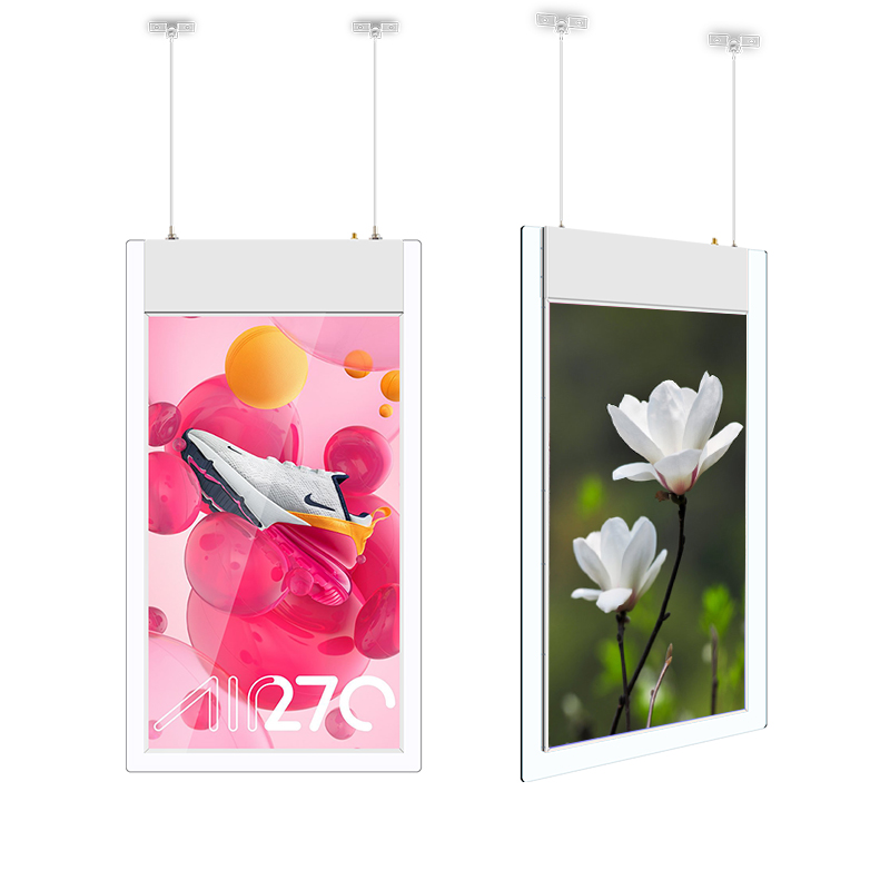 55 inch ceiling suspended window digital signage
